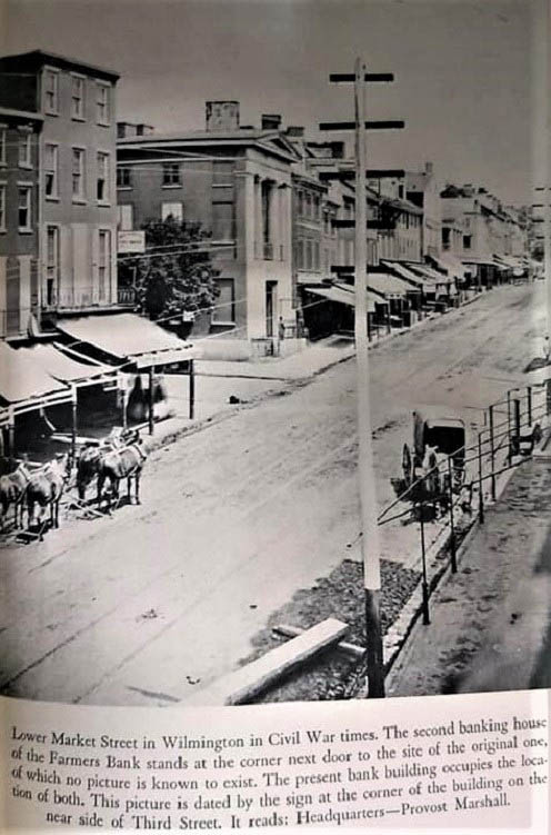 3rd and Market Streets in WILMINGTON DE circa 1863