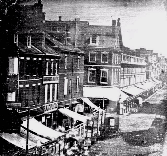 8th and Market streets Philly circa early 1850s