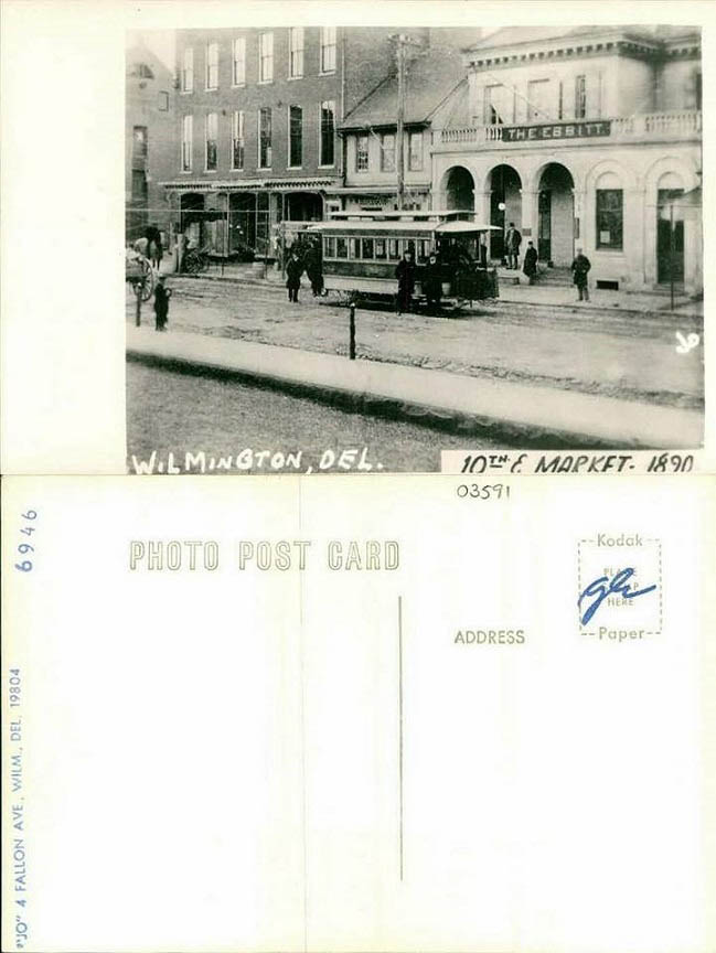 10th and Market Street Trolley WILM DE 1890
