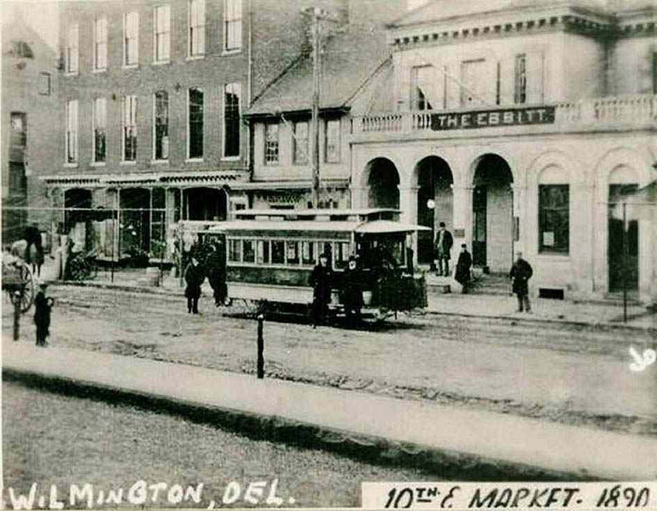 10th and Market Streets WILM DE in 1890 before Dupont Building