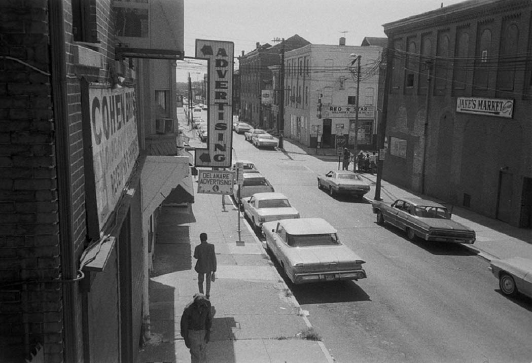 3rd and King Streets Wilmington DE with Jakes Supermarket on right in 1975