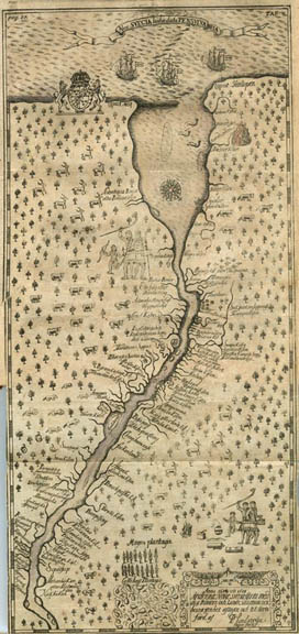 1655 map of New Sweden - now Delaware