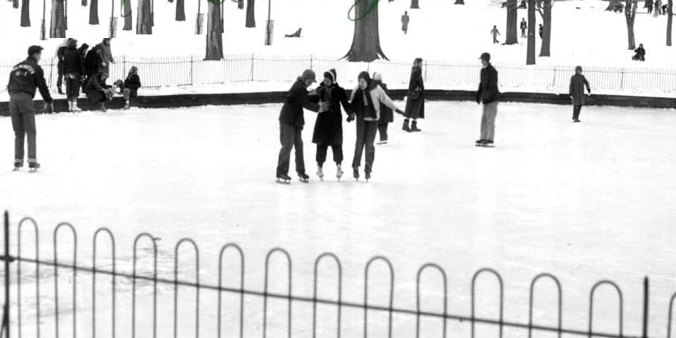 10th Street Park Coolspring Resevior ice skating in Wilmington Delaware circa 1950s