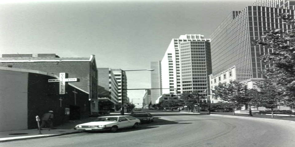 14th Street looking north toward the Brandywine Gateway in Wilmington Delaware 1988