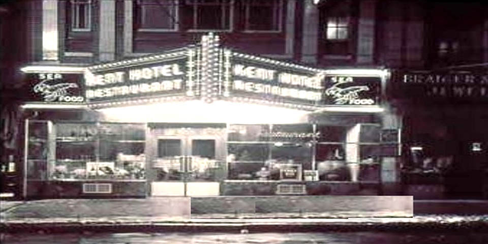 8th and Market Streets Kent Hotel Restaurant in Wilmington Delaware circa 1930s