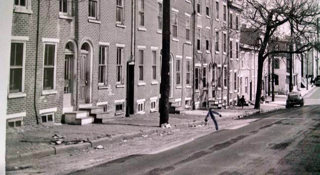 ADAMS STREET BEFORE IT WAS TORN DOWN IN 1960s - A