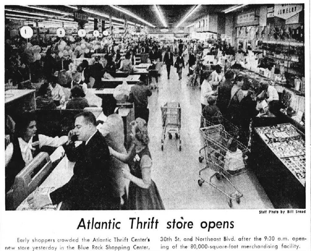 ATLANTIC THRIFT CENTER AT 30TH ST AND NORTHEAST BLVD WILM DE November 5th 1965