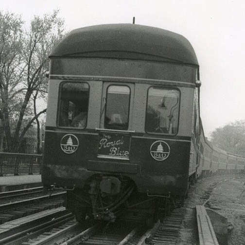 April 1958 marked the end of passenger service on the B&O Railroads Royal Blue steamliner train