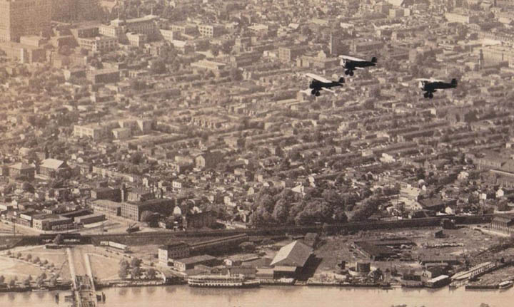 Army planes in formation over Wilmington Delaware 05-29-1931