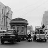 Atlantic Refining Co gas station house being moved to Tatnall School in Wilm DE 1964