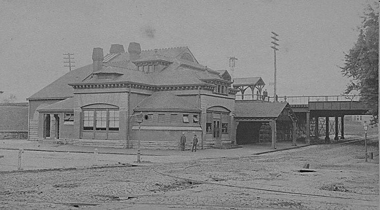 B and O Delaware Ave Train Station in Wilm DE 1891