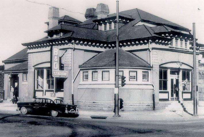 B and O Railroad Station at Delaware Avenue and DuPont Street 4-25-1958