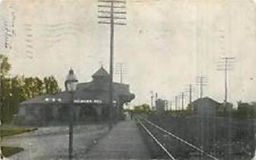 Baltimore AND Ohio Railroad Station Depot Newark Delaware in 1909