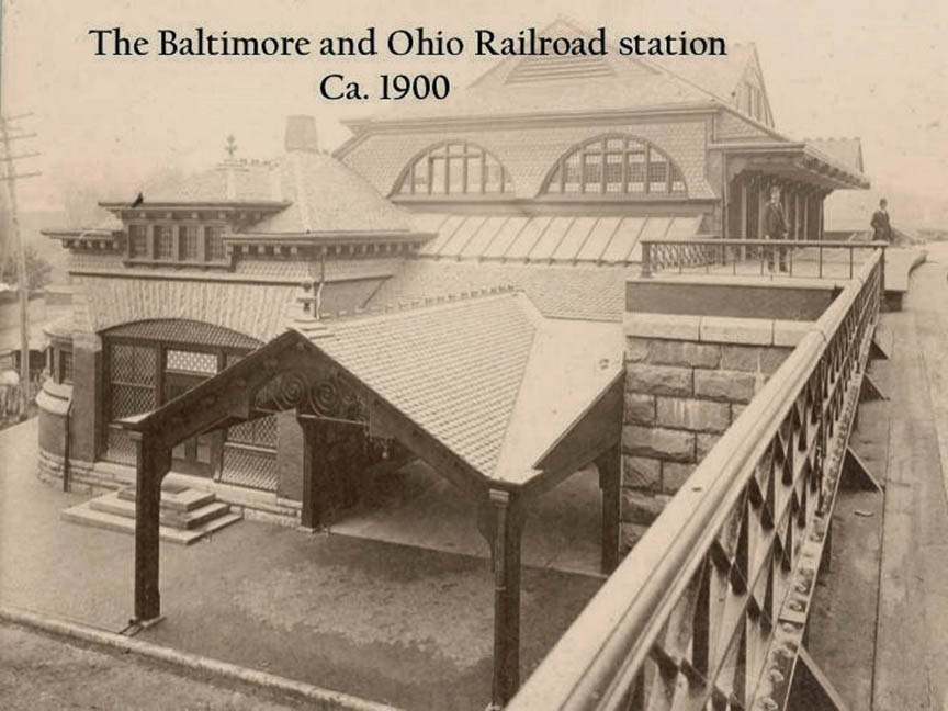 Baltimore and Ohio Railway Station on Delaware Ave in Wilm DE circa 1900