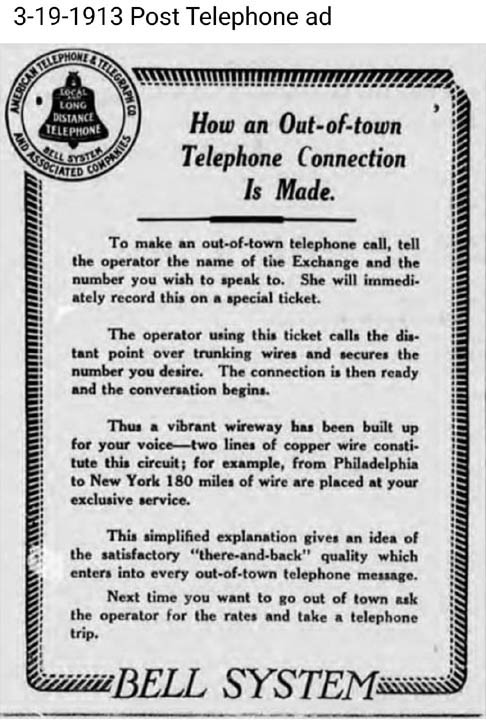 Bell telephone instructions 3-19-1913
