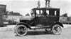 Ben Zebley in automobile parked at overlook in Wilmington at Rockford Park DE 1924