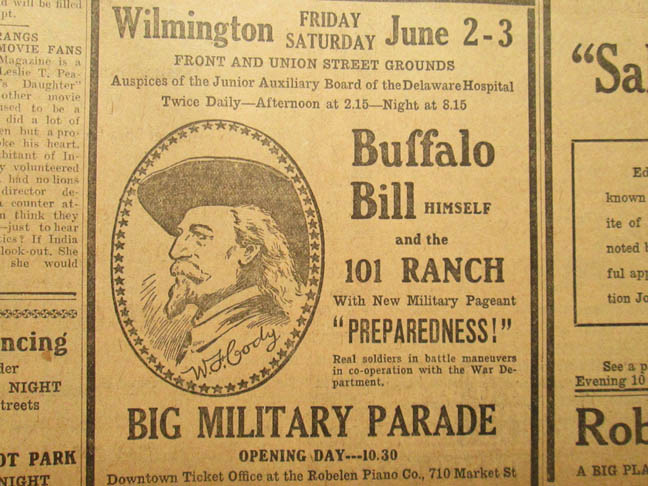 BUFFALO BILL IN NEWS JOURNAL JUNE OF 1916