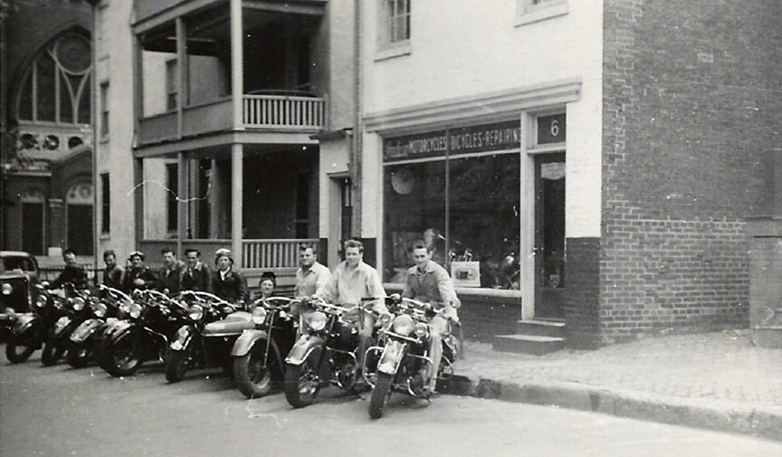 Bud VanSice motorcycle shop in WILM DE circa