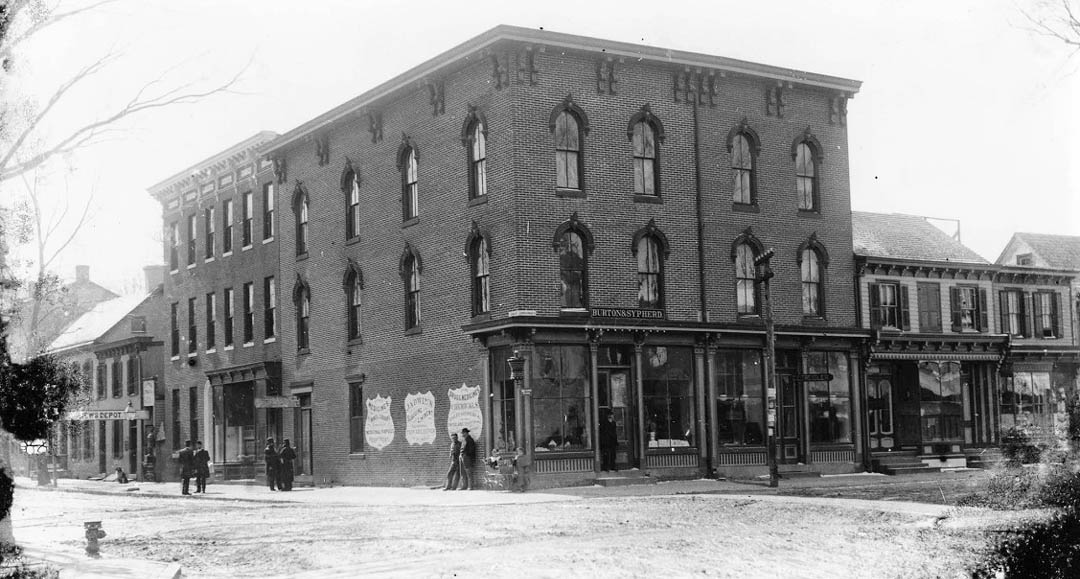 Burton and Sypherd Drug Store SW corner of State and 2nd and Loockerman Street in Dover DE 1891