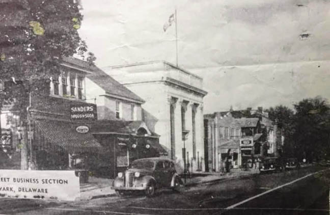 Business Section Main Street Newark Delaware 1930s