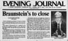 BRAUNSTEINS EVEING JOURNAL ARTICLE 12-06-1983 CLOSINGS SLATED for 1984