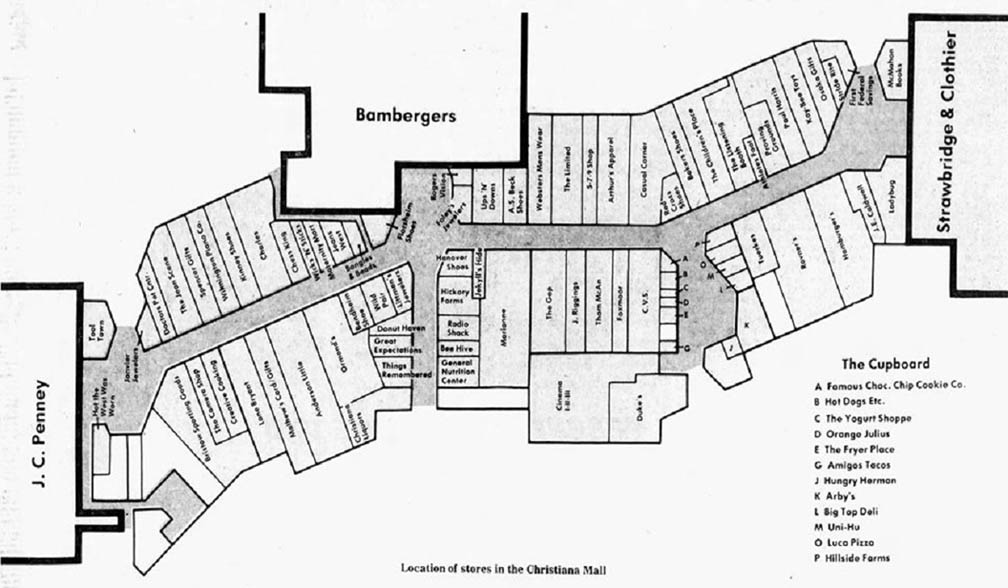 CHRISTIANA MALL IN DE ORIGINAL LAYOUT IN 1978