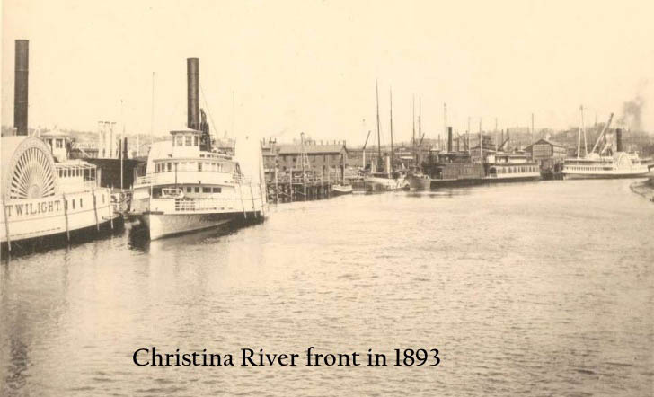 CHRISTINA RIVER FRONT IN WILMINGTON DE 1893