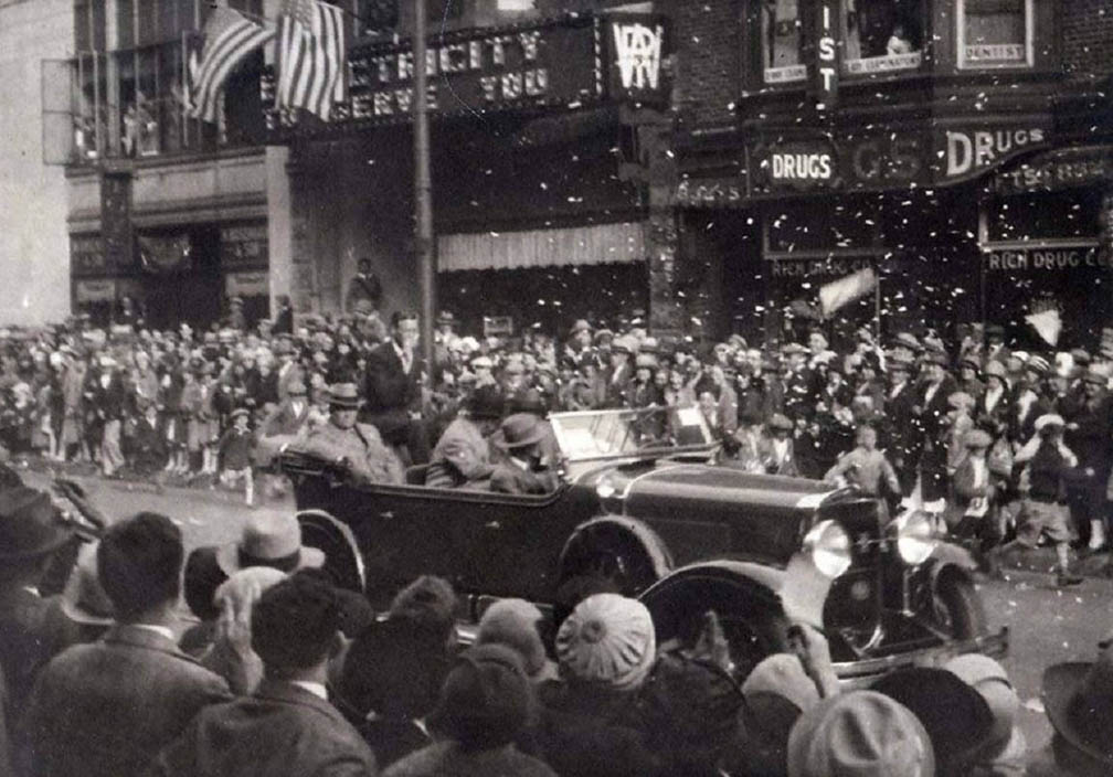 Charles Lindbergh visiting Wilmington DE in 11-21-1927