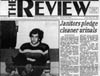 Chris Christie on front page of the UD REVIEW April Fools Joke March of 1984