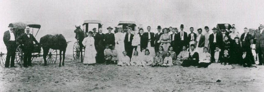 Church group fish fry in Ocean View in 1880 - this area would later become Bethany Beach