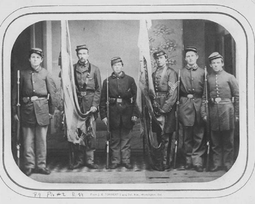 Color Guard of 1st Delaware Regiment circa mid 1860s