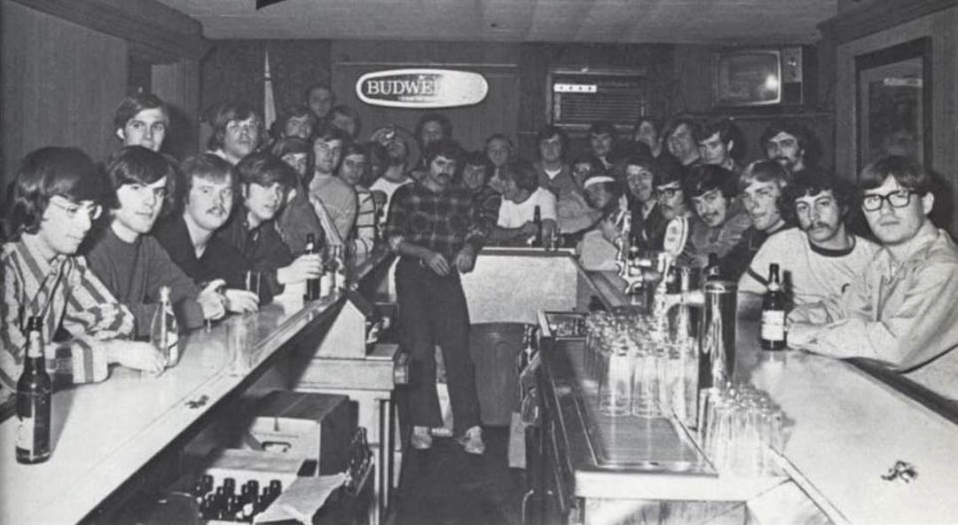 DEER PARK TAVERN BAR on Main Street in Newark DE Theta Chi Frat hour early 1970s