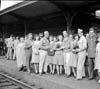 Delaware National Guard 198th leaves for Camp Haan California soldiers and families at the Wilmington DE train station on 9-20-1943