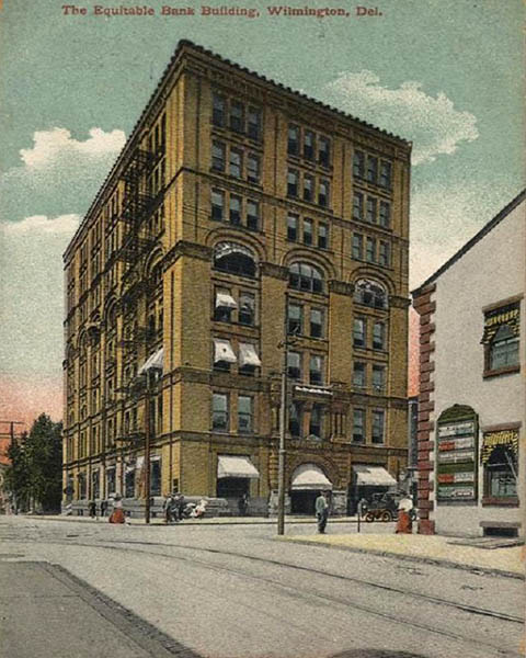 Equitable Bank Building postcard in Wilmington, DE circa 1930s