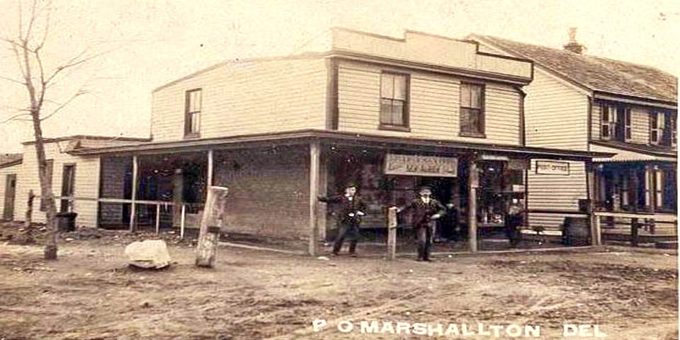 Foards Store and Post Office at the intersection of Old Capitol Trail and Newport Rd in Marshallton DE circa 1905