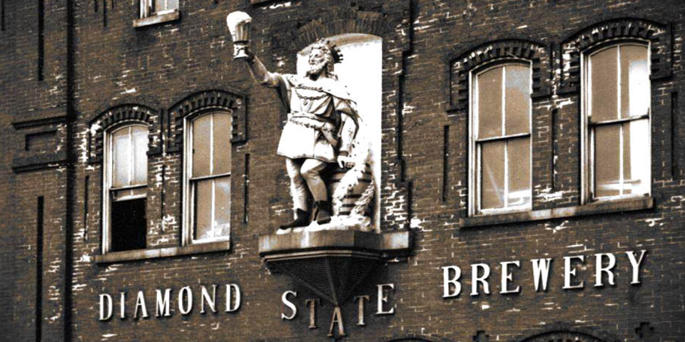 Gambrinus statue at the Diamond State Brewery 5th & Adams Streets in Wilmington DE 1947