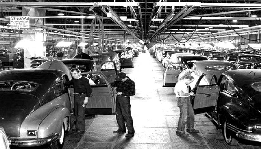 General Motors Assembly Line Boxwood Plant in Wilmington Delaware circa 1948