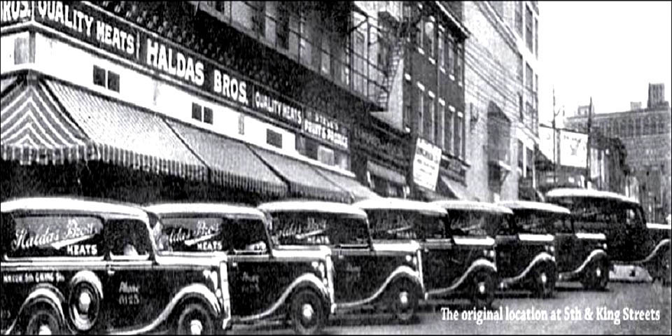 Haldas Brothers butcher shop at 5th and King Street in Wilmington DE 1957