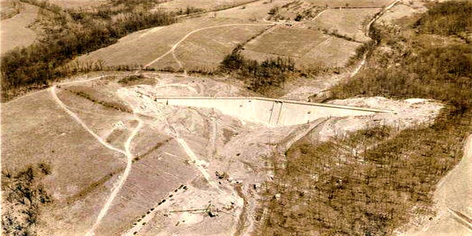 Hoopes Reservoir in Wilmington DE under construction November 18th 1930 - 2