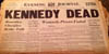 Kennedy death in the Wilmington Delaware Evening News headline 11-27-1963