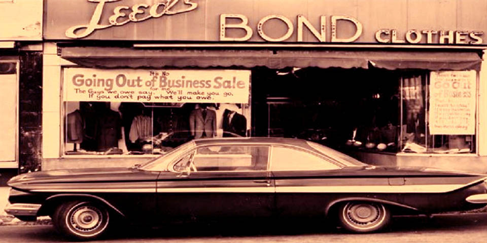 Leeds Bond Clothes at 511 North Market Street in Wilmington Delaware 1970