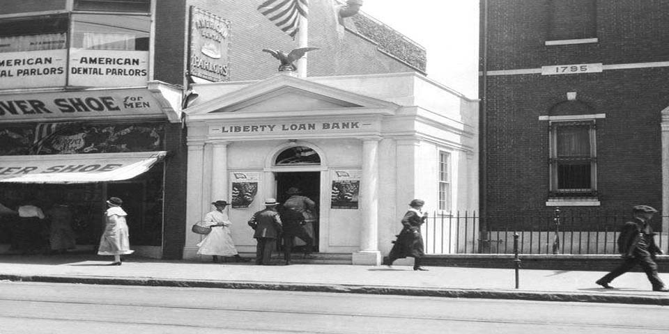 Liberty Loan Bank at 6th and Market Streets in Wilmington Delaware Circa 1920s