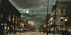 MARKET STREET AT NIGHT IN WILMINGTON DELAWARE OLD PAINTING