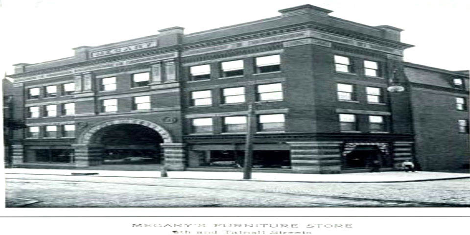 MEGARYS FURNITURE STORE BLDG AT 4TH AND TATNAL STREETS IN WILMINGTON DELAWARE CIRCA EARLY 1900s
