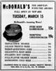 MCDONALDS IN NEWARK DELAWARE OPENING AD MARCH 1960 - B