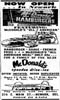 MCDONALDS IN NEWARK DELAWARE OPENING DAY AD MARCH 1960 - A