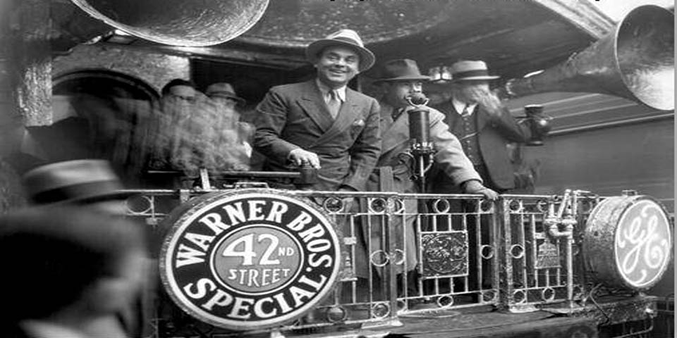 Movie stars rode into town on the Warner Brothers 42nd Street Special Train BandO station Wilmington Delaware 1930s