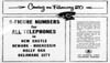 NEW CASTLE COUNTY DELAWARE AD ANNOUNCING 5 DIGIT PHONE NUMBERS 2-3-1955