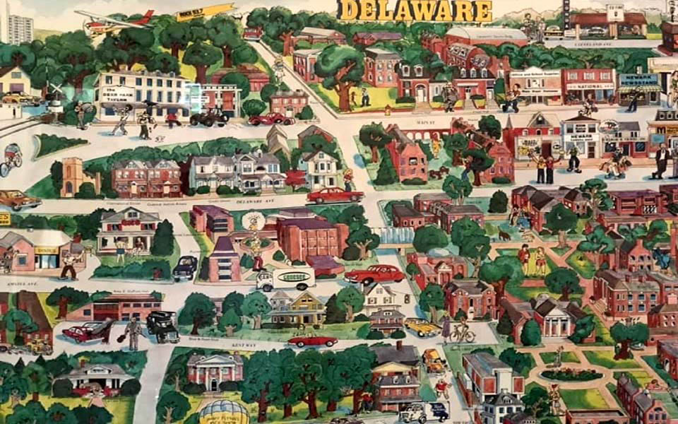 NEWARK DELAWARE POSTER FROM THE EARLY 1980s