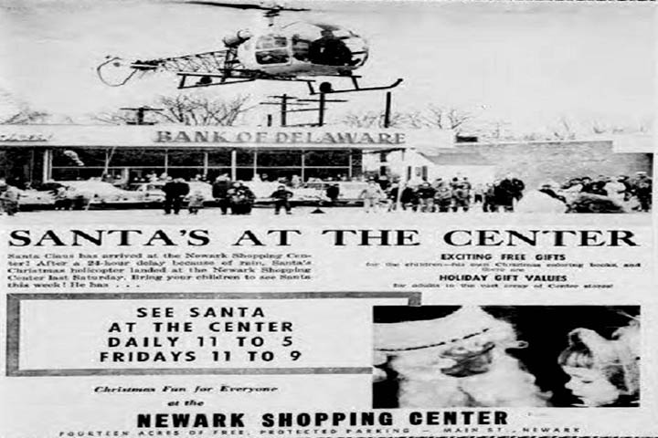 NEWARK SHOPPING CENTER SANTA AD IN NEWARK DELAWARE 12-15-1963